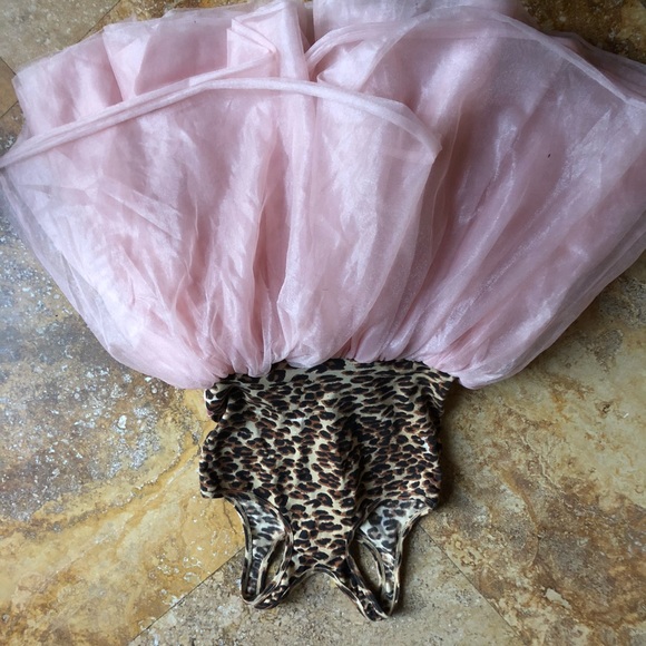 Girls cheetah pink tutu dress - Picture 7 of 7